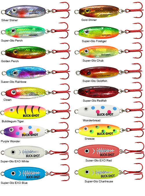 Northland Tackle BRS6-22 Buck-Shot Rattle Spoon Bait, Super-Glow Fire  Tiger, 12 oz