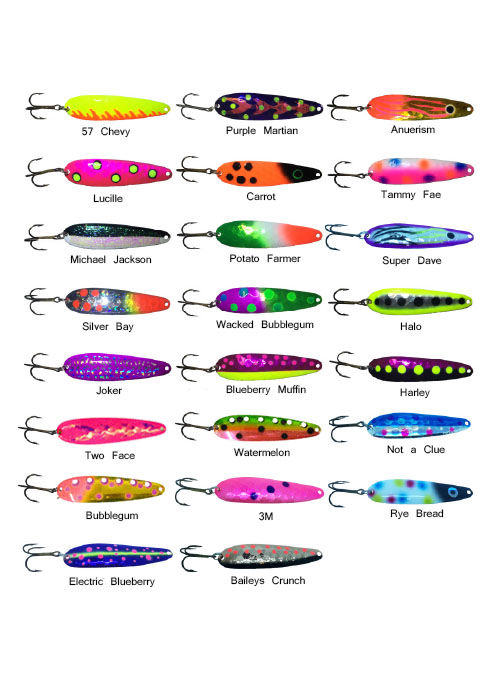 Flashback Trolling Spoons Classic Colors - Marine General